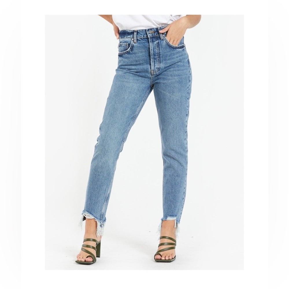 ANINE BING - Sonya Jeans - Slim Straight - Raw Hem - LIKE NEW!